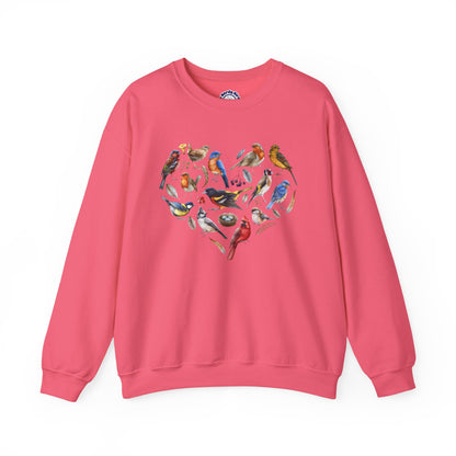 Bird Heart Graphic Unisex Crewneck Sweatshirt