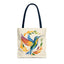 Hummingbird Rainbow Tote Bag - Natural color