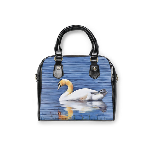 Elegant Swan Design Shoulder Handbag, Chic Tote Bag, Stylish Accessory, Handbag for Nature Lovers, Unique Gift Idea