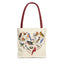 Heart of Birds Tote Bag - Natural color - Heart Design for Nature Enthusiasts