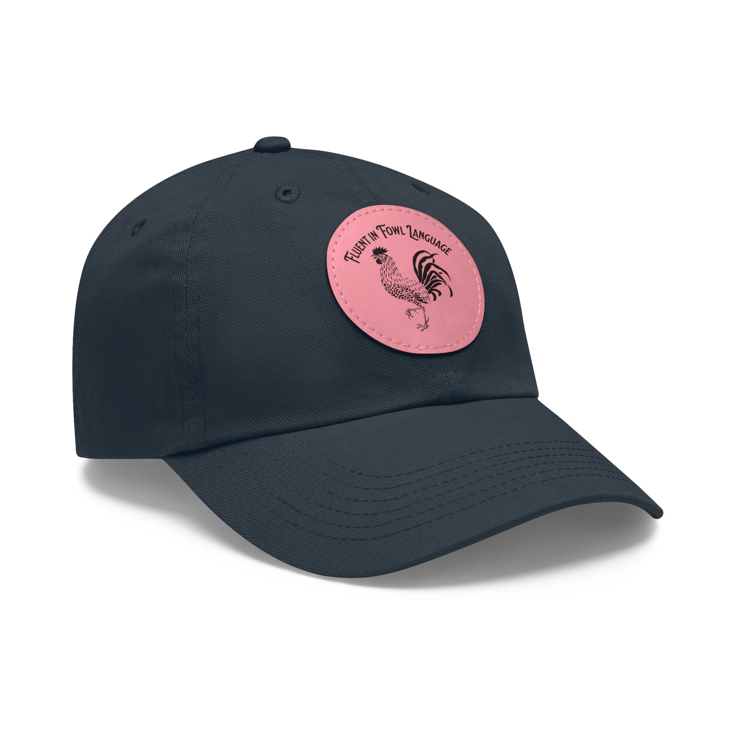 The Nerdy Birder - "Fluent in Fowl Language"  Dad Hat, Leather Patch Cap, Perfect Gift for Dads, Nature Lovers, Casual Style Cap, Summer Accessories