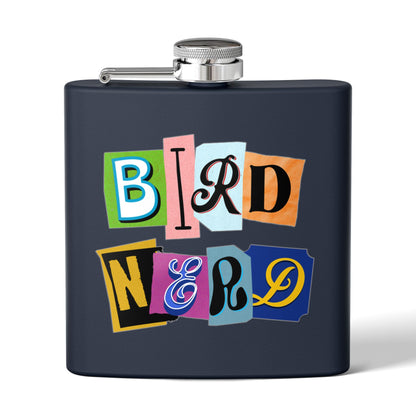 Bird Nerd Funny Bird Lover's Stainless Steel Flask - 6oz