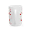 Holiday Flamingo Ceramic Mug – Fun 11oz & 15oz Coffee Cup with Candy Canes Design