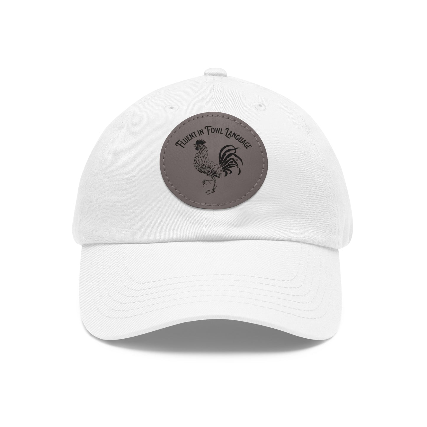 The Nerdy Birder - "Fluent in Fowl Language"  Dad Hat, Leather Patch Cap, Perfect Gift for Dads, Nature Lovers, Casual Style Cap, Summer Accessories