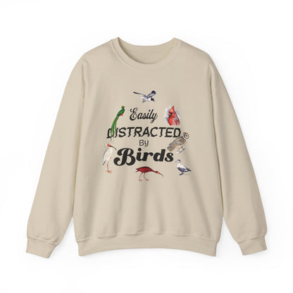 Easily Distracted by Birds Sweatshirt | Unisex Heavy Blend Crewneck