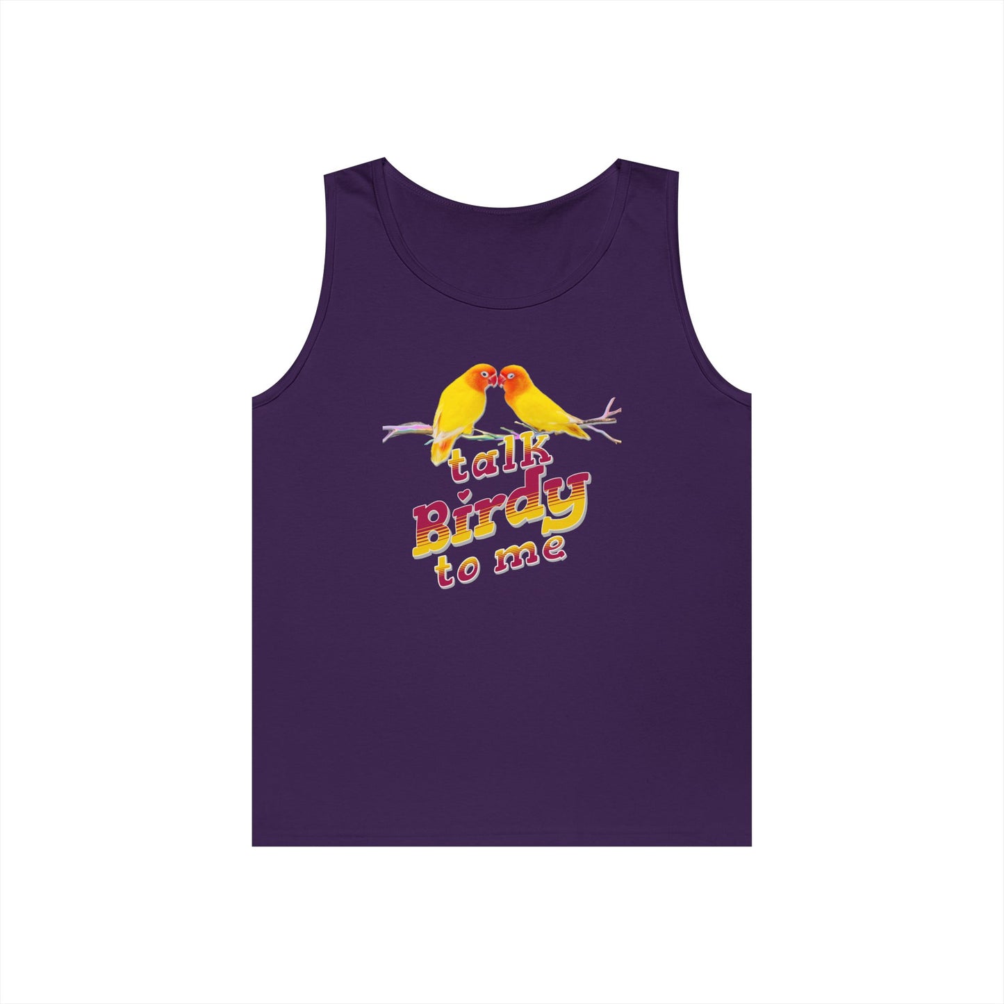 Talk Birdy To Me Tank Top, Gift for Bird Lovers, Unisex Summer Wear, Nature Lover's Apparel, Fun Casual Tank