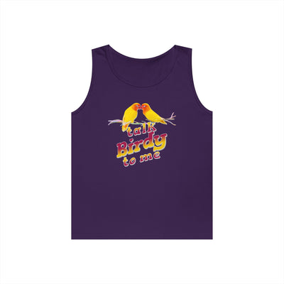 Talk Birdy To Me Tank Top, Gift for Bird Lovers, Unisex Summer Wear, Nature Lover's Apparel, Fun Casual Tank
