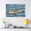 Elegant Pelican Canvas Gallery Wrap - Coastal Wall Art for Nature Lovers