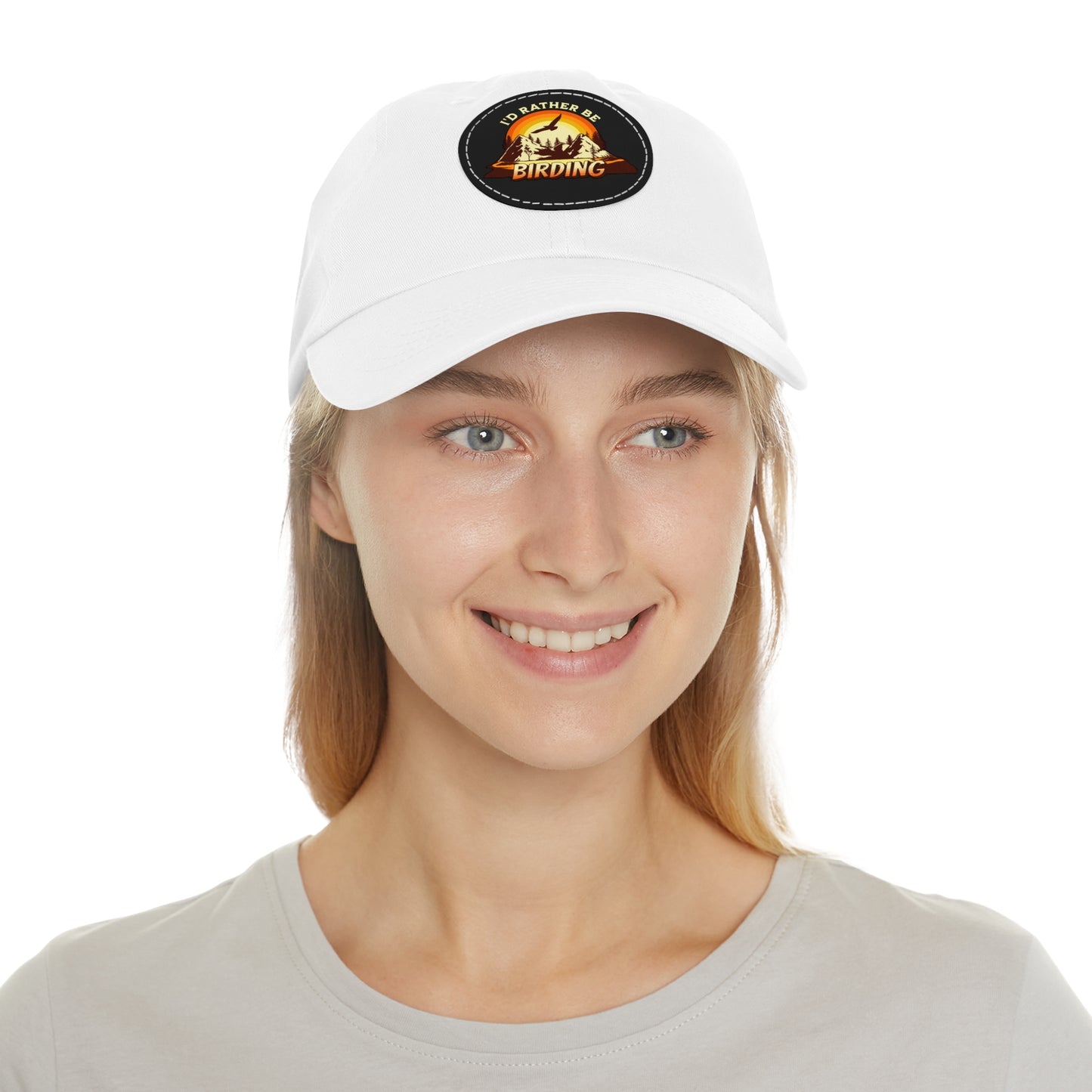 The Nerdy Birder - "I'd Rather be Birding" Dad Hat, Leather Patch Cap, Perfect Gift for Dads, Nature Lovers, Casual Style Cap, Summer Accessories