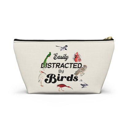 Easily Distracted by Birds Accessory Pouch - Fun Bird Lover's Organizer