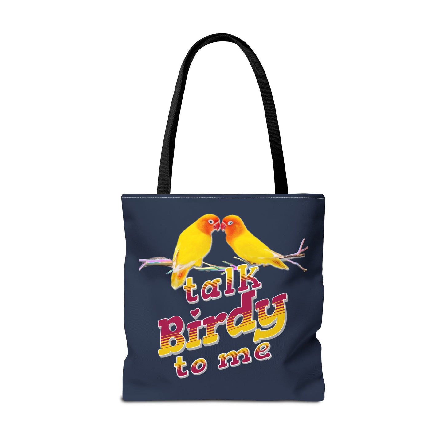The Nerdy Birder Cute "Talk Birdy To Me" Tote Bag
