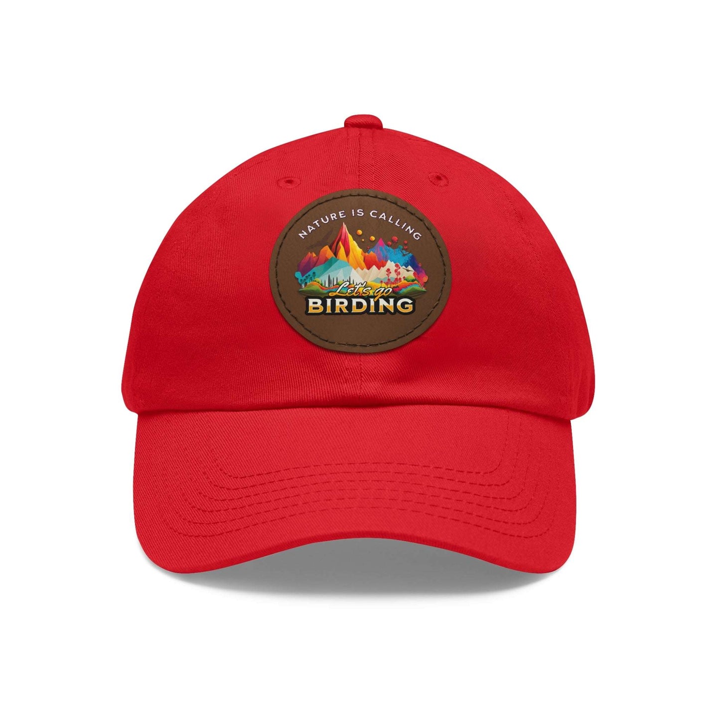 The Nerdy Birder - "Let's Go Birding"  Dad Hat, Leather Patch Cap, Perfect Gift for Dads, Nature Lovers, Casual Style Cap, Summer Accessories