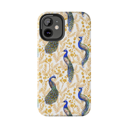 Elegant Peacock Tough Phone Case - Stylish Protection for Nature Lovers