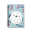 Winter Snow Bird & Cherry Blossom Accent Themed Spiral Notebook - Adorable Owl Design