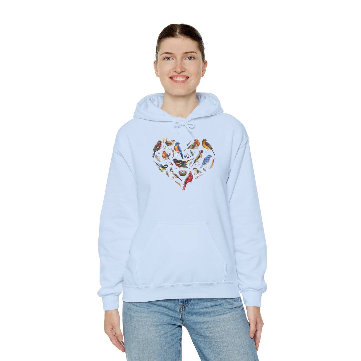 Bird Heart Unisex Hoodie - Cozy Sweatshirt for Nature Lovers