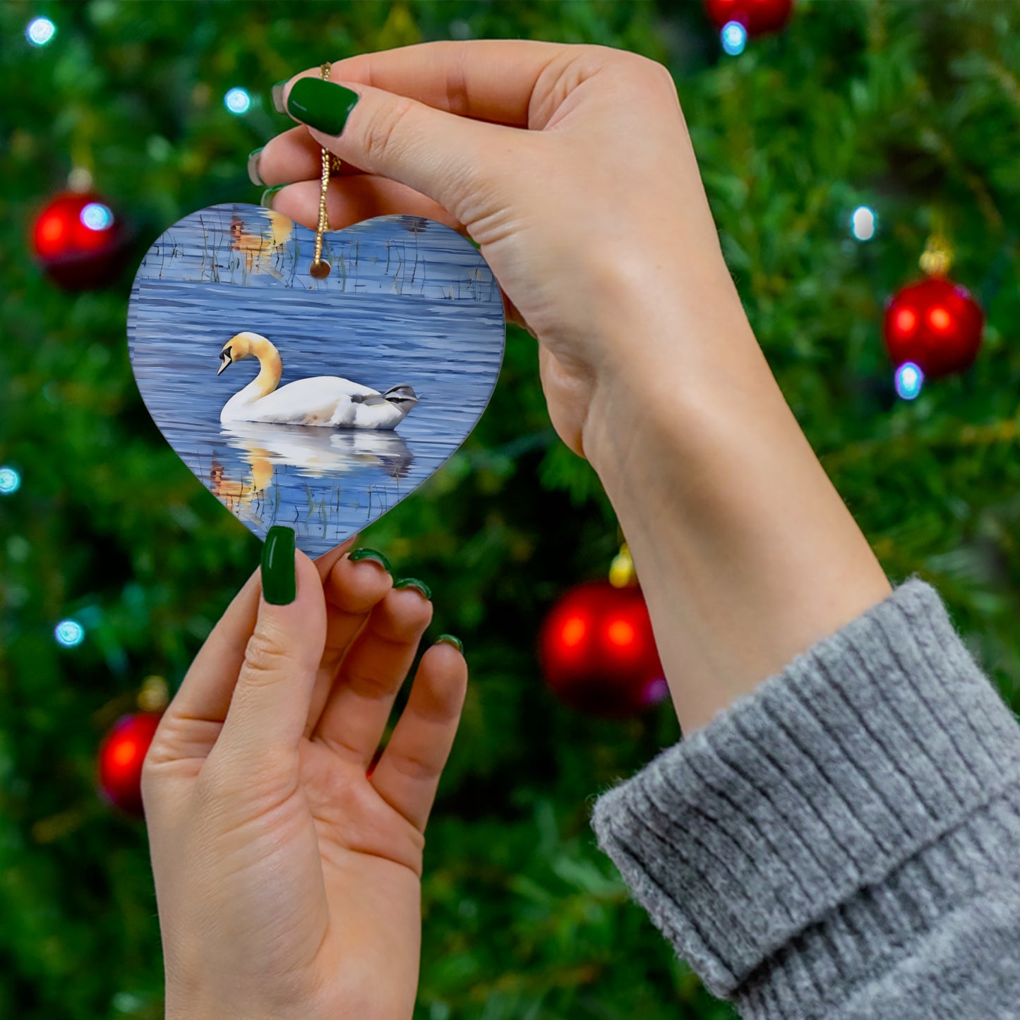 Irish Swam Ceramic Ornament — 4 Shape Options