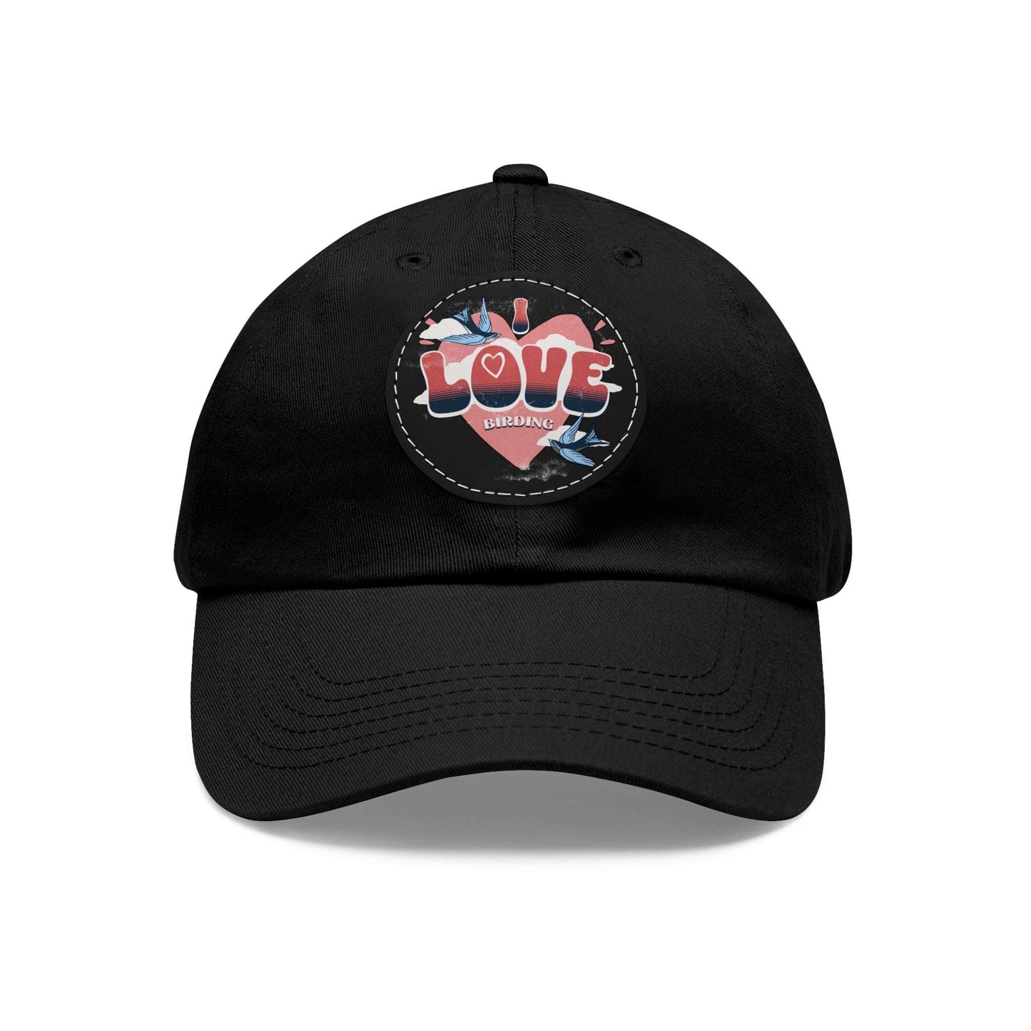 The Nerdy Birder - "I Love BIrding" Dad Hat, Leather Patch Cap, Perfect Gift for Dads, Nature Lovers, Casual Style Cap, Summer Accessories