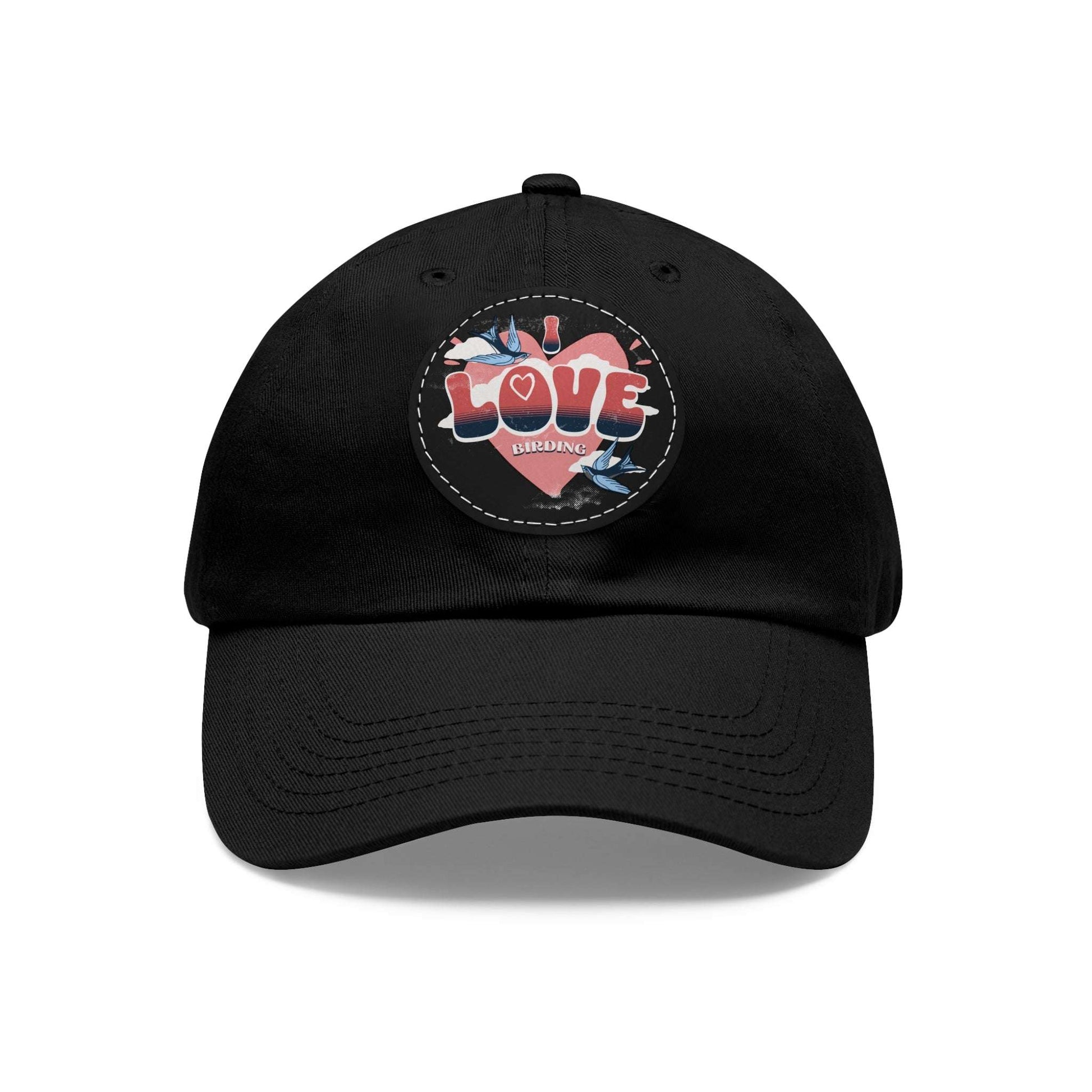 The Nerdy Birder - "I Love BIrding" Dad Hat, Leather Patch Cap, Perfect Gift for Dads, Nature Lovers, Casual Style Cap, Summer Accessories