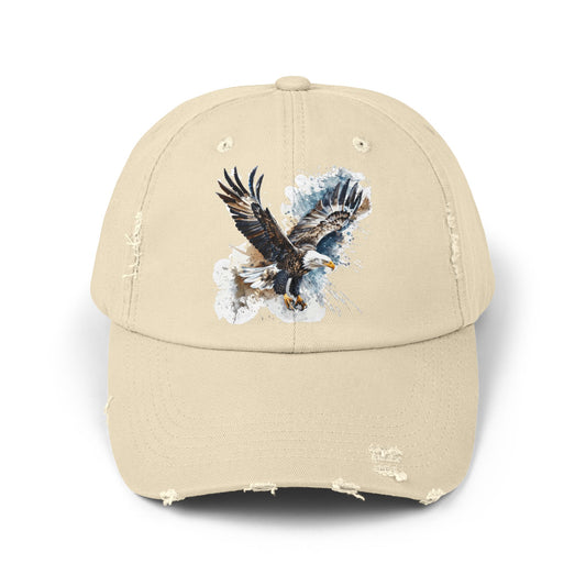 The Nerdy Birder Eagle Vintage Style Hat - Unisex Distressed Cap