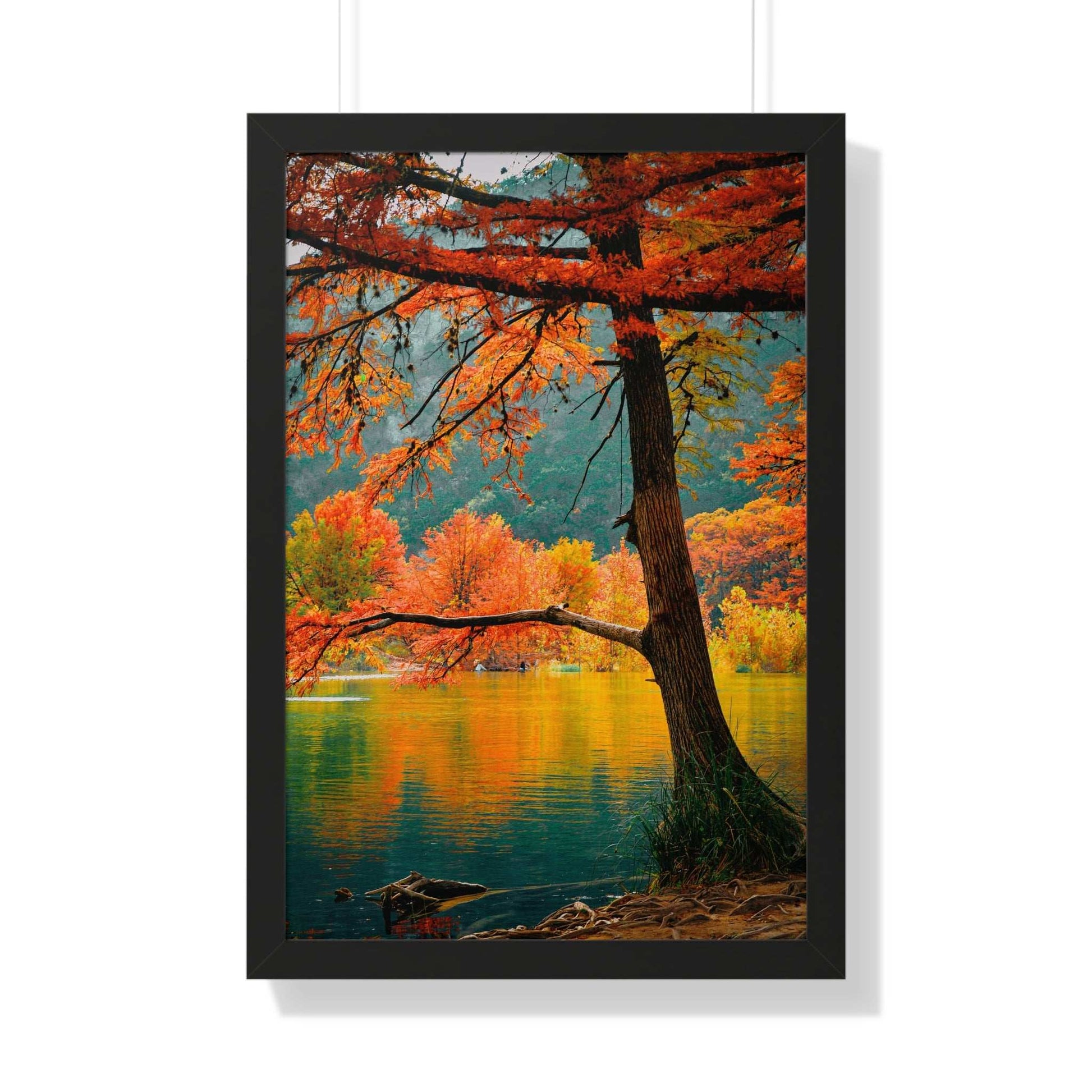 Autumn Serenity Framed Vertical Poster - Nature Wall Art for Home Decor