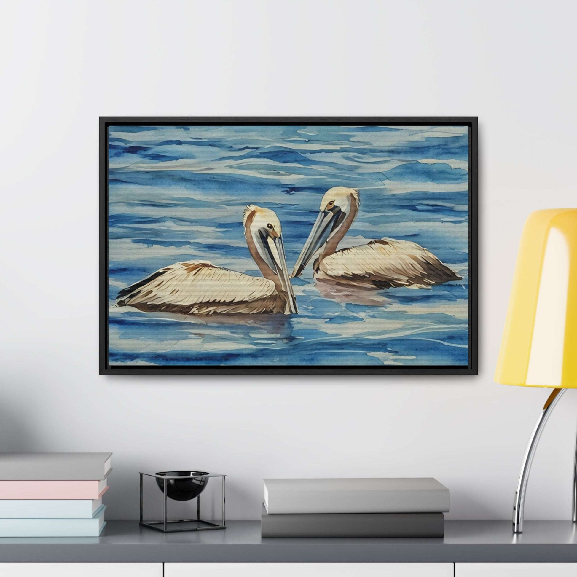 Serene Pelican Canvas Wrap - Coastal Wall Art for Beach Lovers