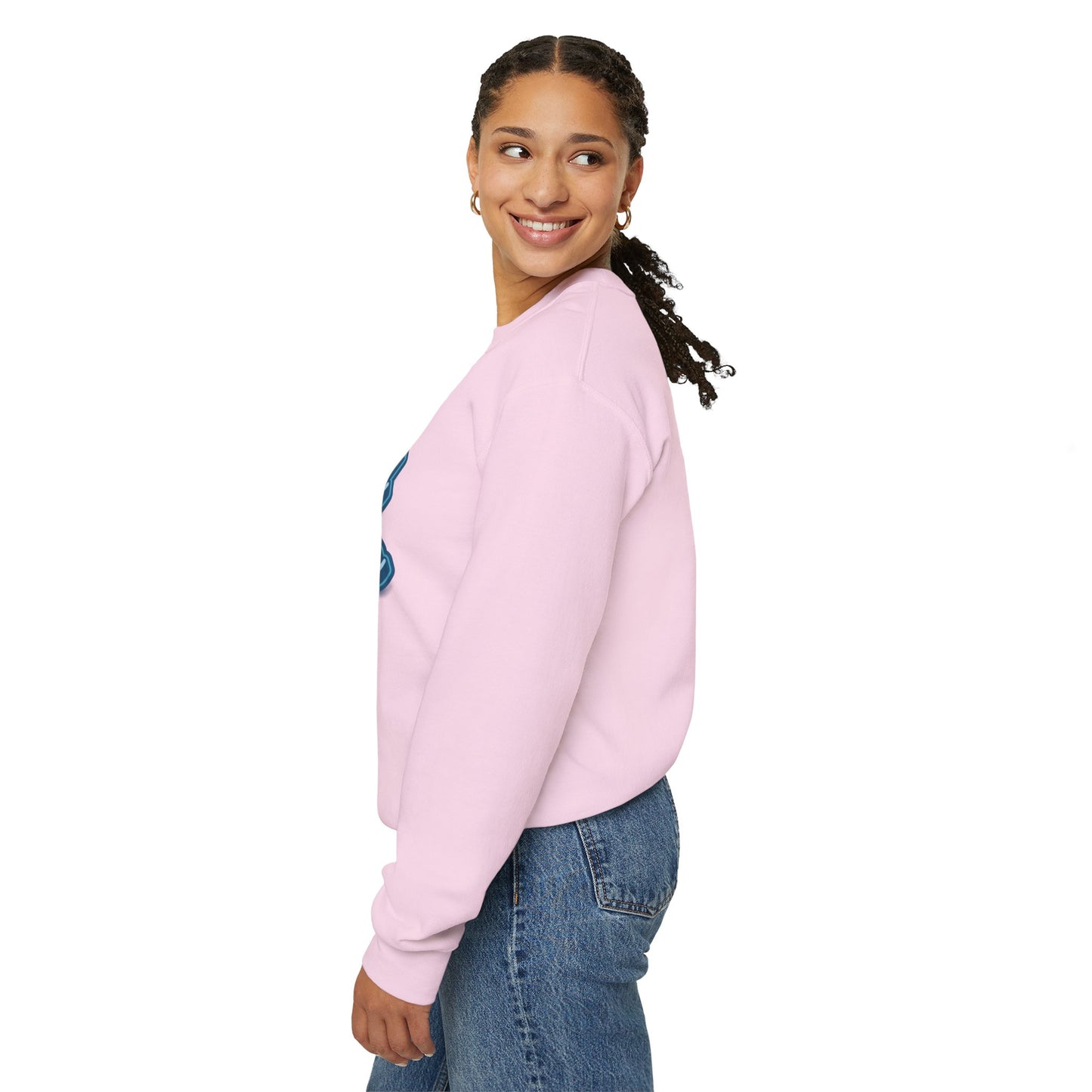 Bird Watcher Teal Graphic Unisex Crewneck Sweatshirt