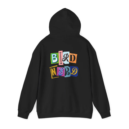 The Nerdy Birder - "Bird Nerd" Back Design Unisex Hoodie - Cozy Sweatshirt for Nature Lovers