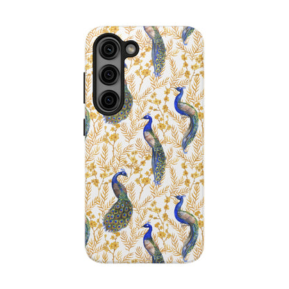 Elegant Peacock Tough Phone Case - Stylish Protection for Nature Lovers