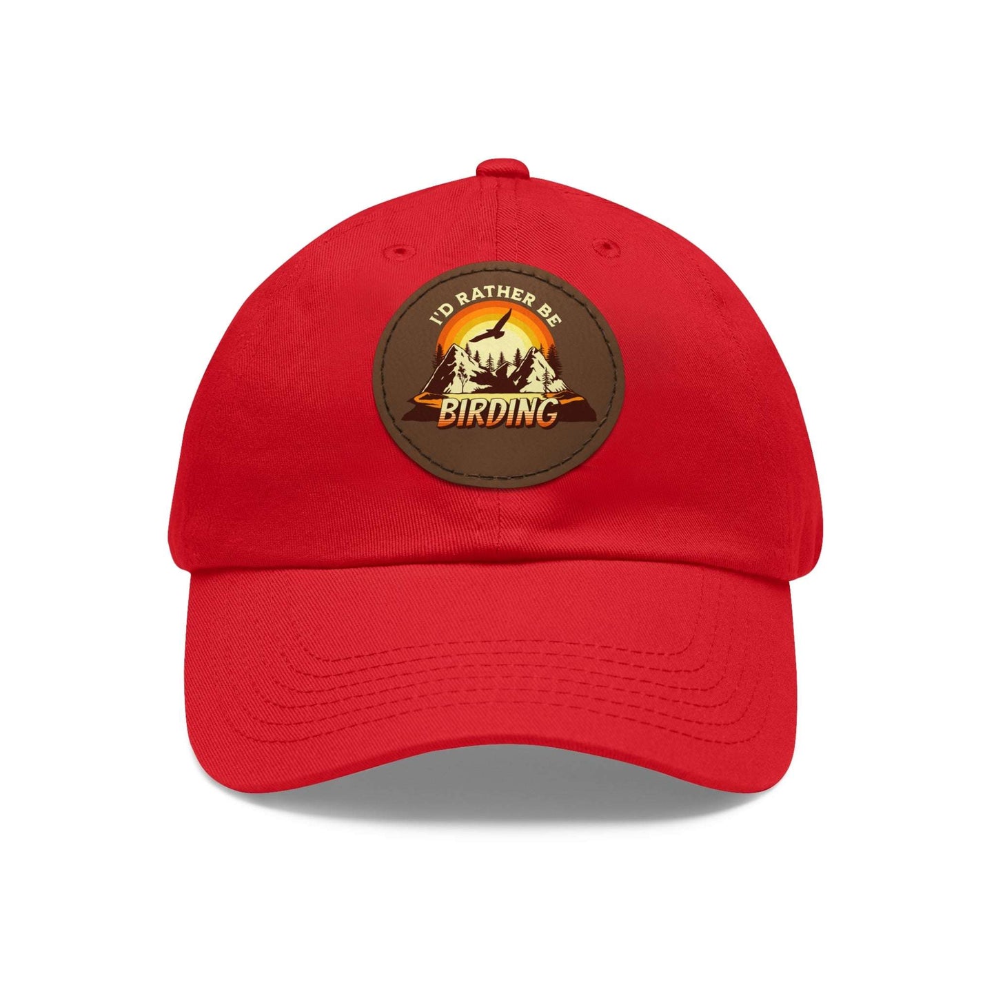 The Nerdy Birder - "I'd Rather be Birding" Dad Hat, Leather Patch Cap, Perfect Gift for Dads, Nature Lovers, Casual Style Cap, Summer Accessories