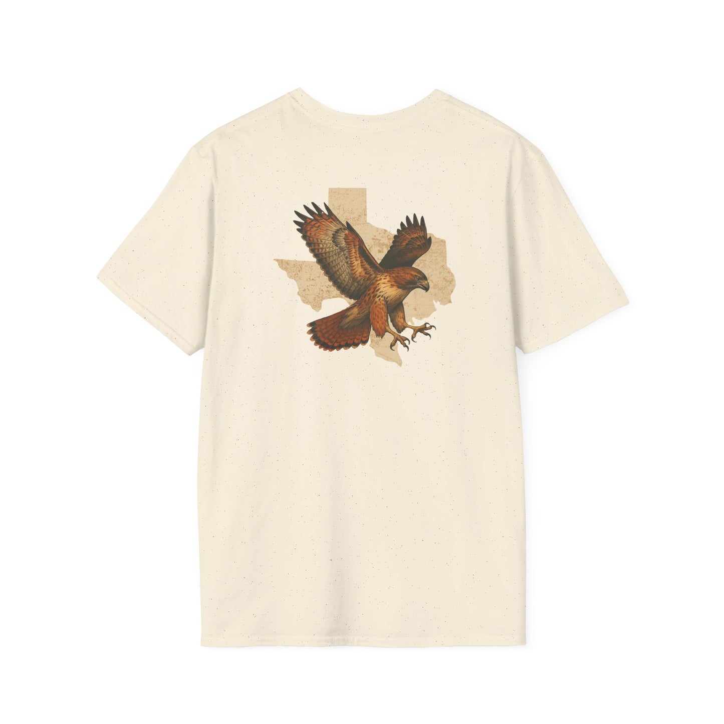 Texas Red-Tailed Hawk on the back of the T-Shirt