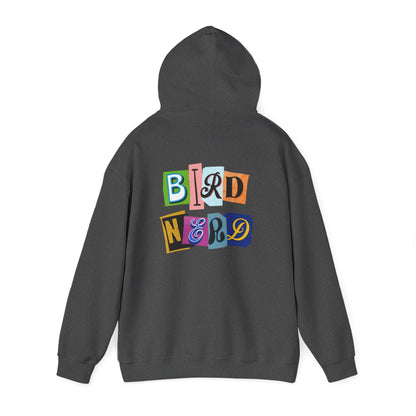 The Nerdy Birder - "Bird Nerd" Back Design Unisex Hoodie - Cozy Sweatshirt for Nature Lovers