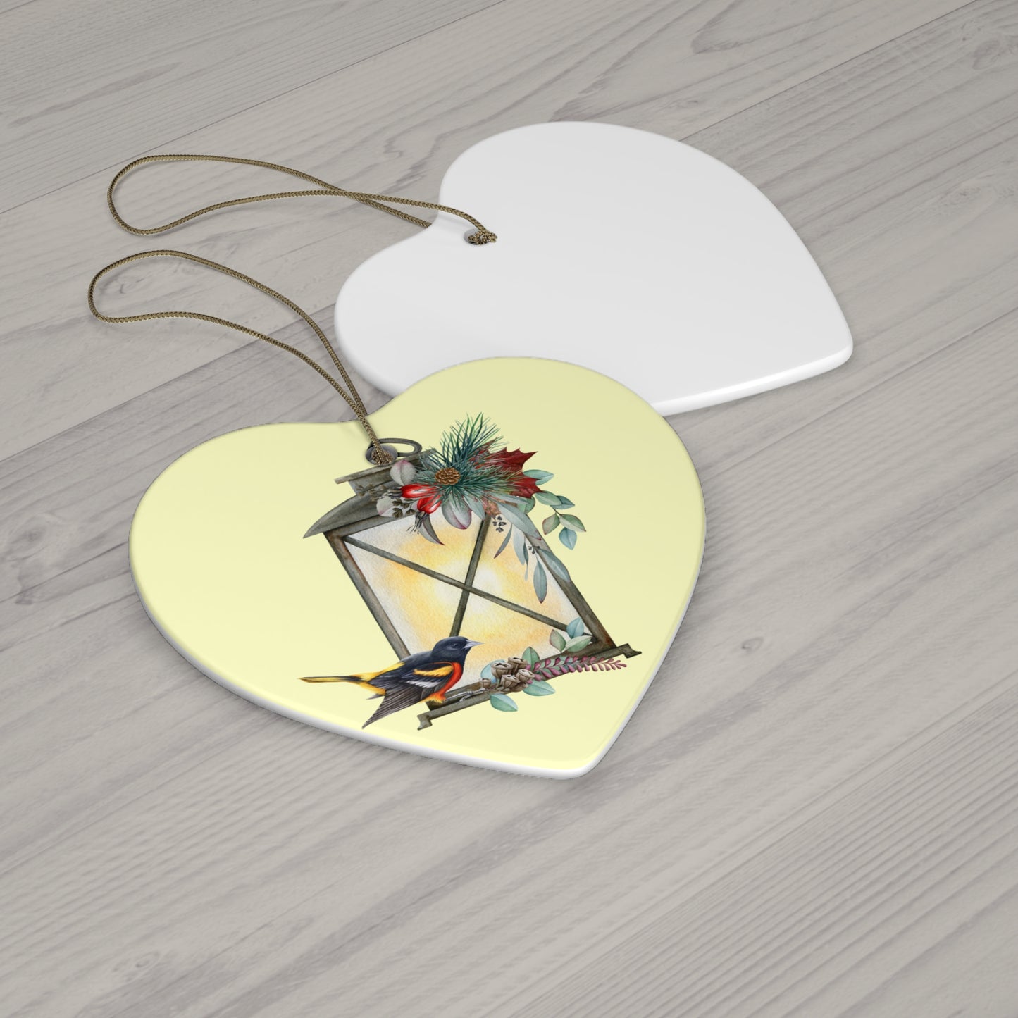 Holiday Latern Ceramic Ornament — 4 Shape Options