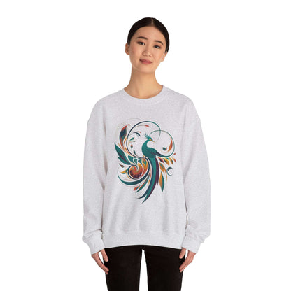 Elegant Peacock Design Unisex Crewneck Sweatshirt