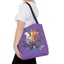 Peaceful Dove Tote Bag in Purple