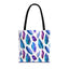 Boho Colorful Feather Tote Bag - Stylish Eco-Friendly Carryall for Everyday Use