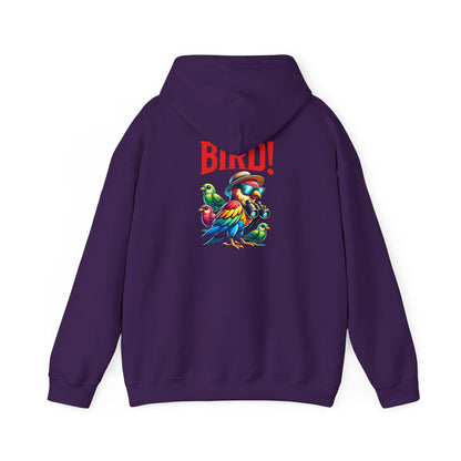 The Nerdy Birder - "Bird!" Back Design Unisex Hoodie - Cozy Sweatshirt for Nature Lovers