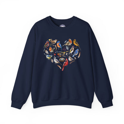 Bird Heart Graphic Unisex Crewneck Sweatshirt