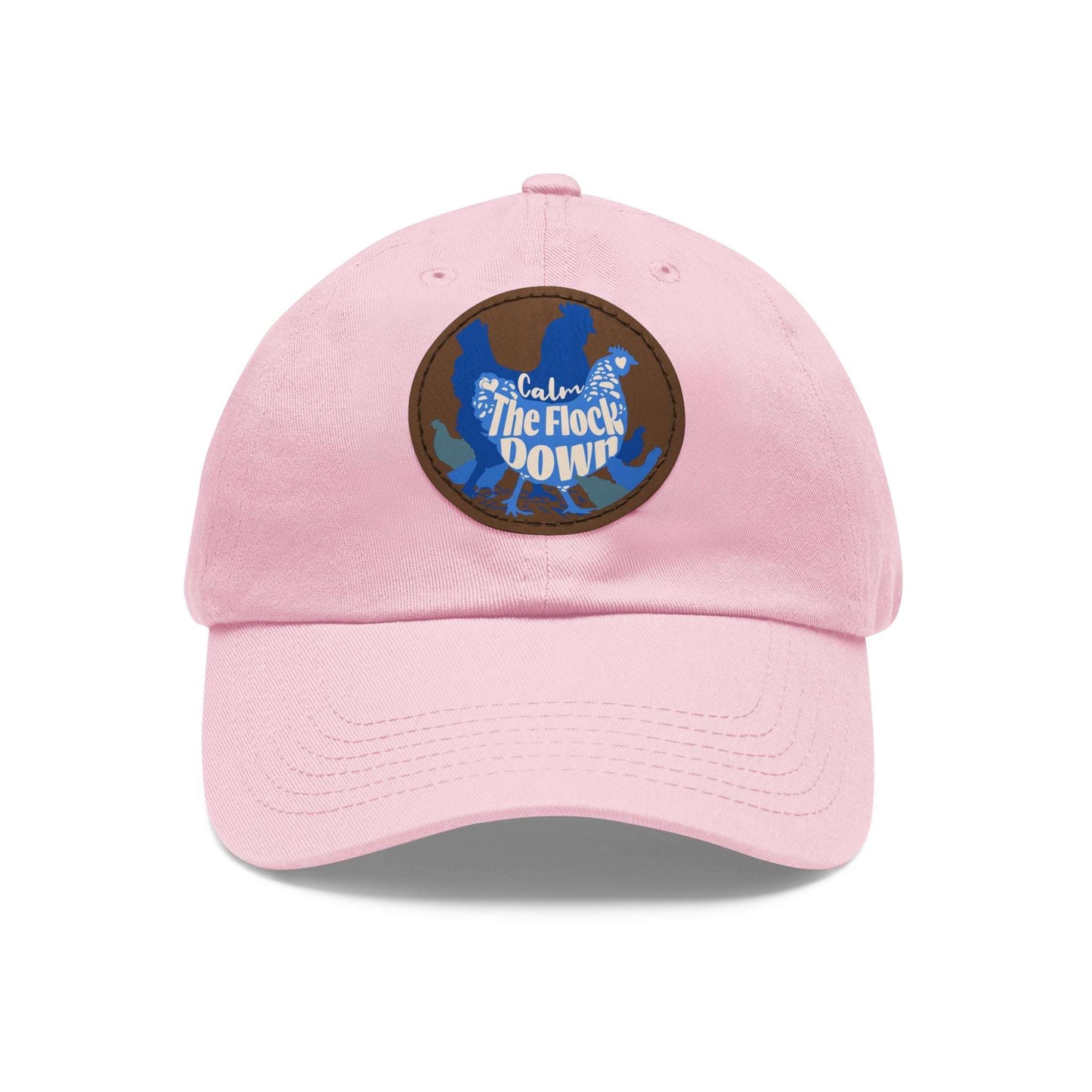 The Nerdy Birder - "Calm The Flock Down" Dad Hat, Leather Patch Cap, Perfect Gift for Dads, Nature Lovers, Casual Style Cap, Summer Accessories