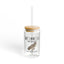 The Nerdy Birder Owl Watchers 16oz Sipper Glass With Bamboo Lid
