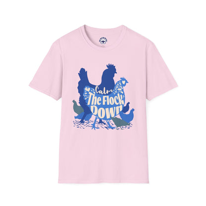 Calm The Flock Down Unisex Softstyle T-Shirt - Retro Vibe Tee for Casual Wear