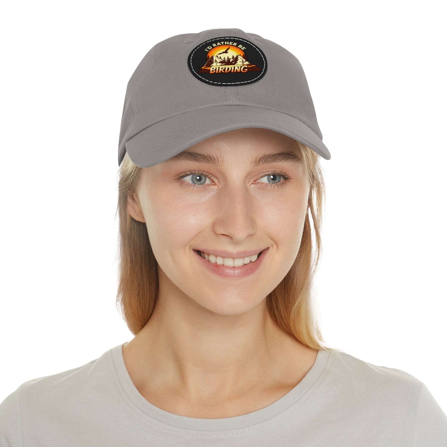 The Nerdy Birder - "I'd Rather be Birding" Dad Hat, Leather Patch Cap, Perfect Gift for Dads, Nature Lovers, Casual Style Cap, Summer Accessories