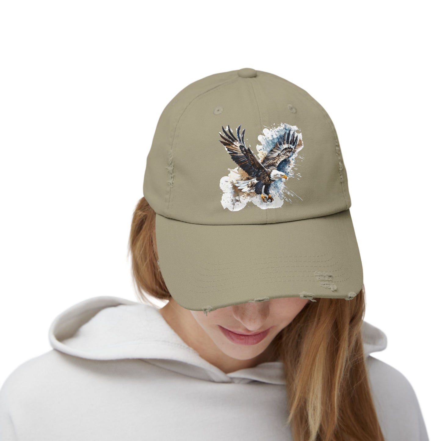 The Nerdy Birder Eagle Vintage Style Hat - Unisex Distressed Cap