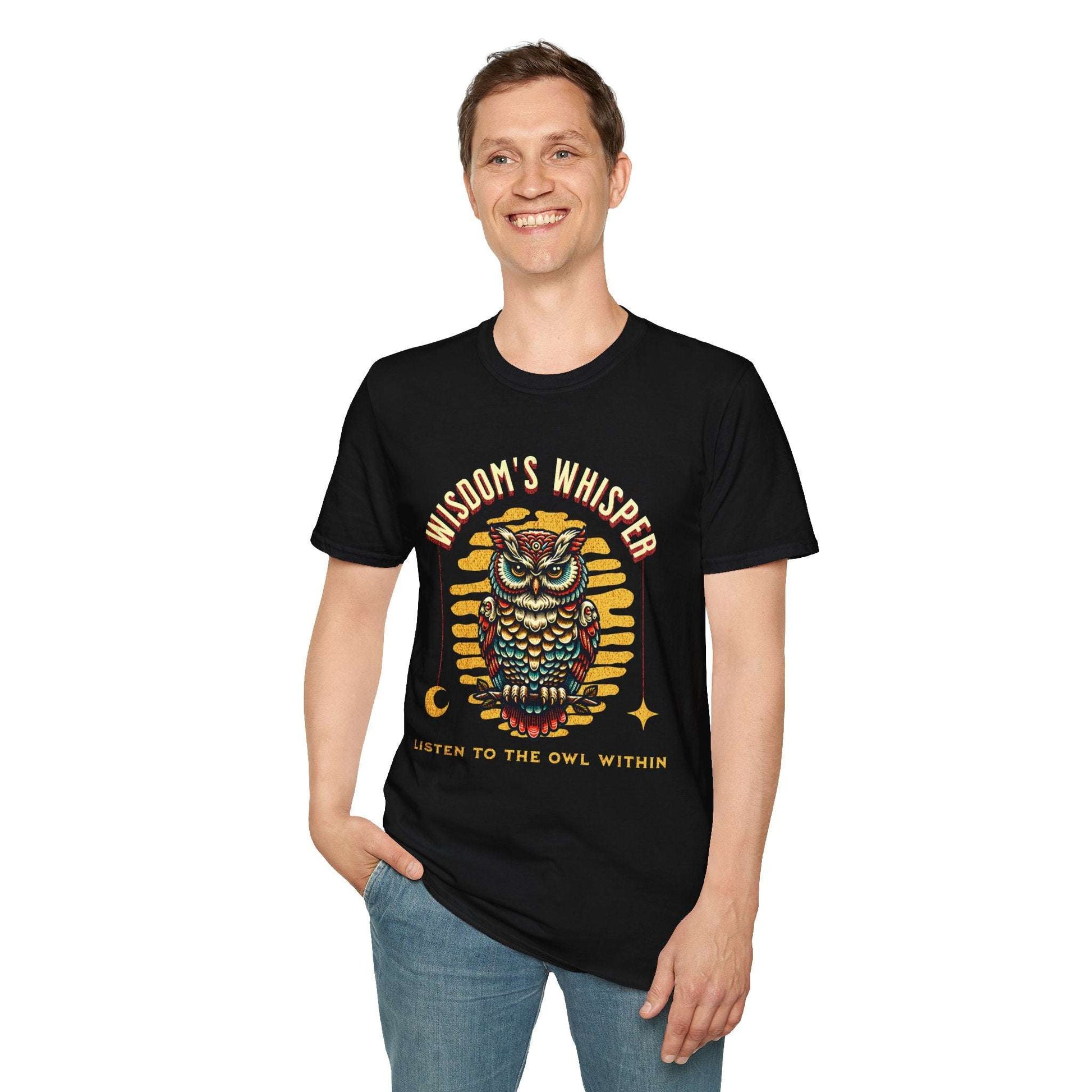Wisdom's Whisper Unisex Softstyle T-Shirt - Nature Lover's Gift