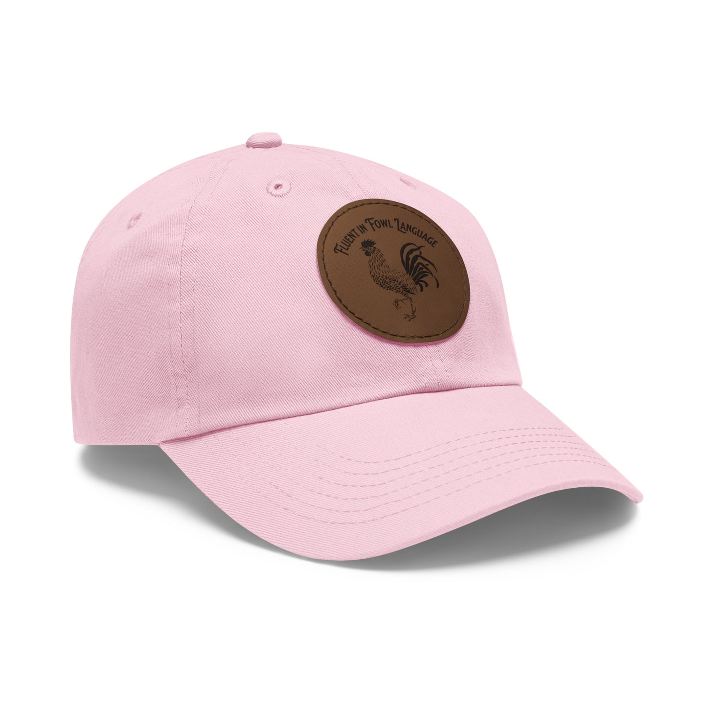 The Nerdy Birder - "Fluent in Fowl Language"  Dad Hat, Leather Patch Cap, Perfect Gift for Dads, Nature Lovers, Casual Style Cap, Summer Accessories