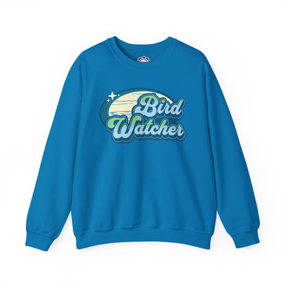 Bird Watcher Teal Graphic Unisex Crewneck Sweatshirt