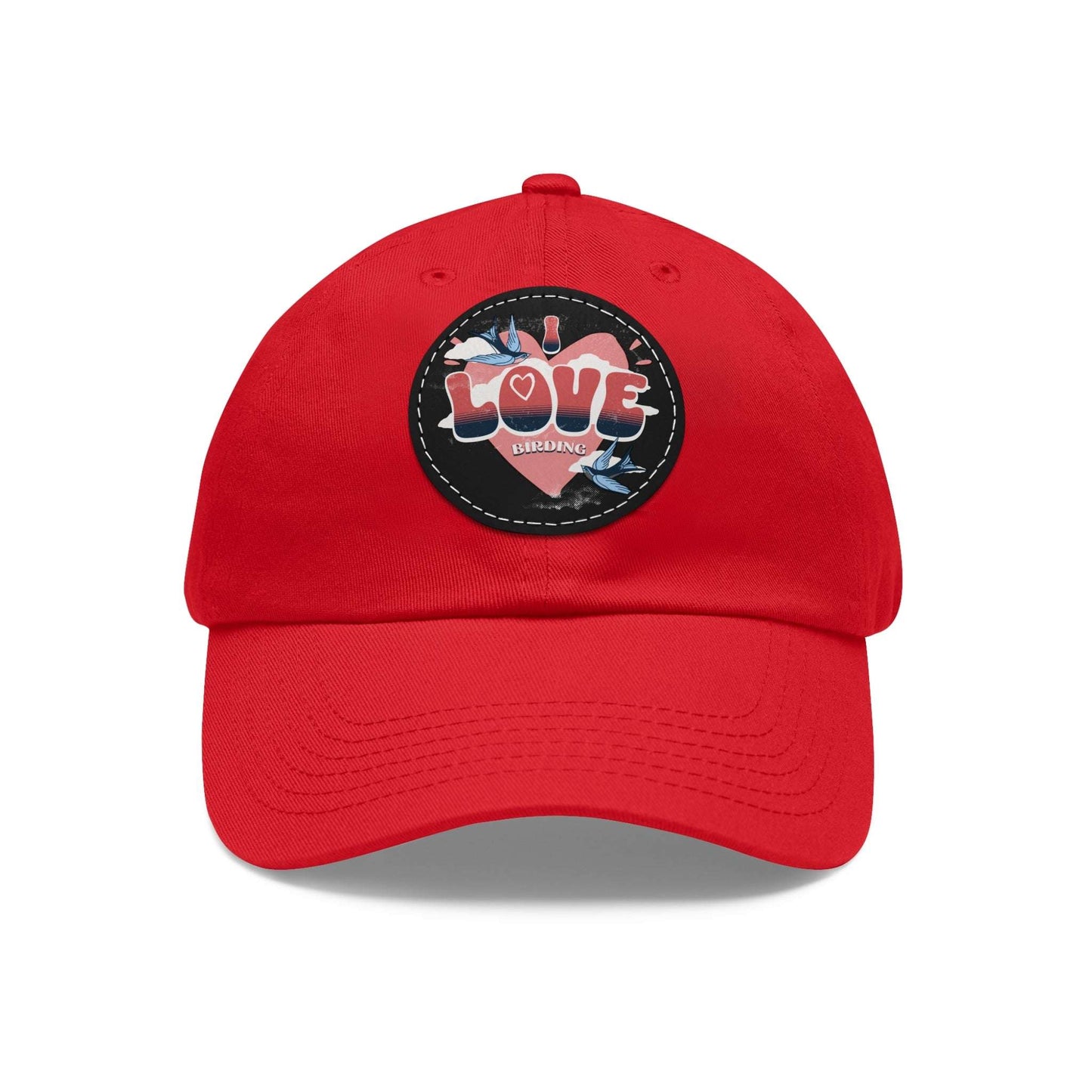 The Nerdy Birder - "I Love BIrding" Dad Hat, Leather Patch Cap, Perfect Gift for Dads, Nature Lovers, Casual Style Cap, Summer Accessories