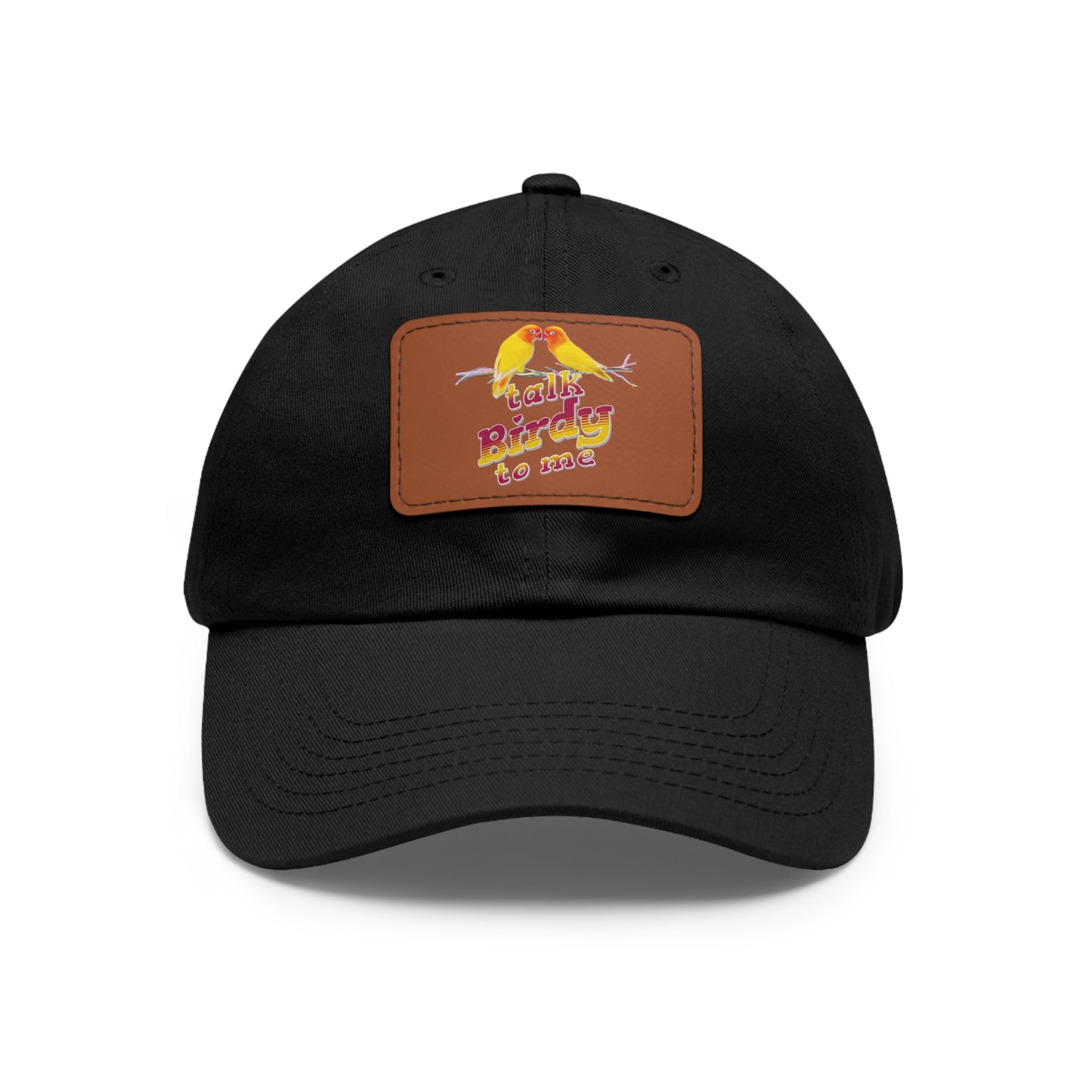 The Nerdy Birder Talk Birdy To Me Dad Hat with Leather Patch Stylish Outdoor Cap