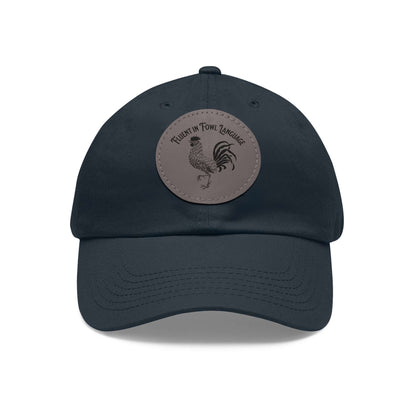 The Nerdy Birder - "Fluent in Fowl Language"  Dad Hat, Leather Patch Cap, Perfect Gift for Dads, Nature Lovers, Casual Style Cap, Summer Accessories
