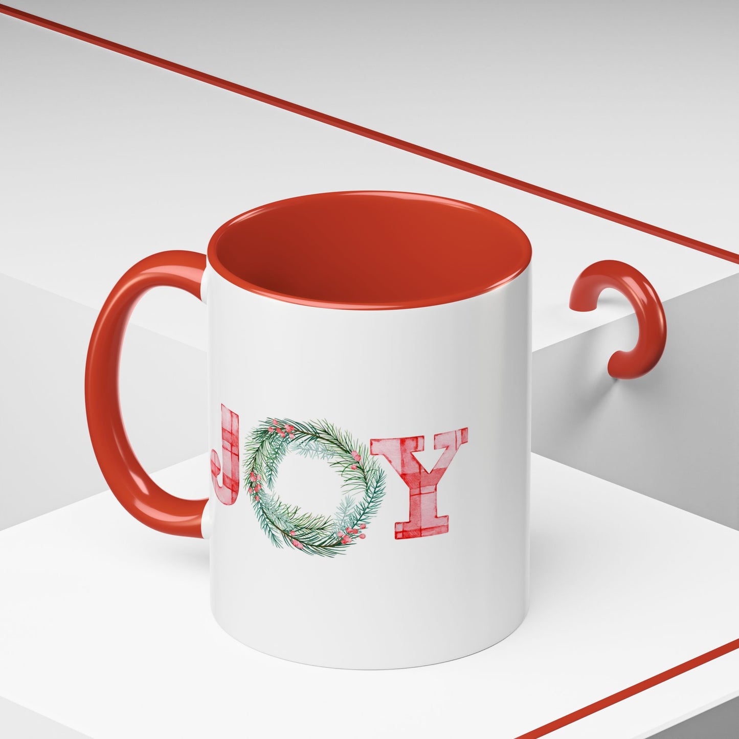 Joyful Holiday Accent Coffee Mug - Perfect Gift for Christmas & Winter Celebrations