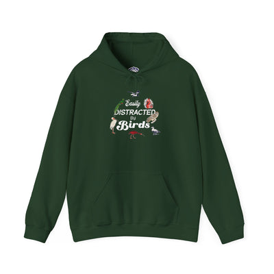 The Nerdy Birder - Easily Distracted by Birds Unisex Hoodie - Cozy Sweatshirt for Nature Lovers